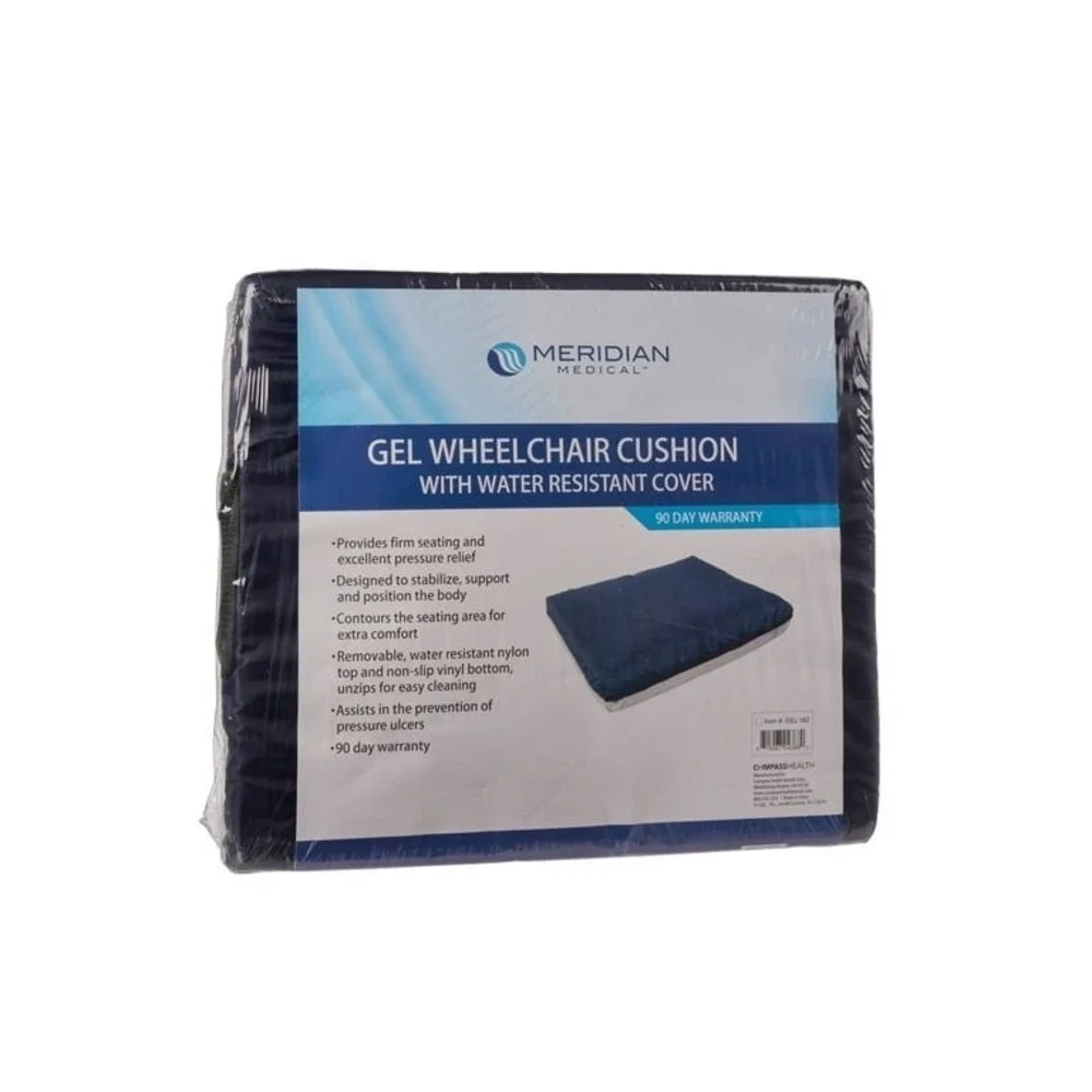 Meridian GEL-182 16x18x2 Gel Wheelchair‎ Cushion Water Resistant- Sealed